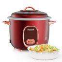 Macook Electric Rice Cooker 1.8 liters with 2 Cooking Pans, Steamer, Measuring Cup, Cooking Plate and Rice Scoop, One-touch Operation/Keep Warm/Dual Cooking Function, MCIN-00021 (Red)...