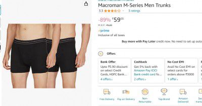 Macroman M-Series Men Trunks