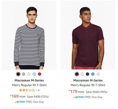 Macroman M-Series Men's T-Shirt Upto 75% Off