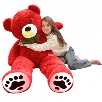 MACROS Teddy Bear, Soft Toys, Teddy Bear (4 Feet, Red)