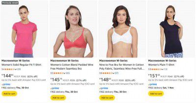 Amazon : Upto 67% OFF - Macrowoman W Series Womens Clothing | Starts At Rs 154