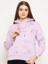 Madame Floral Printed Hooded Cotton Sweatshirt...