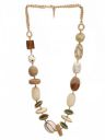 Madame resin metal short wood necklace...