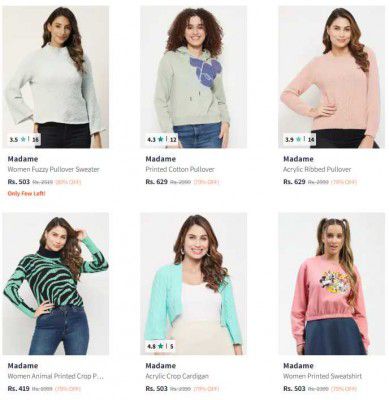 Upto 80% OFF - Madame Womens Clothings