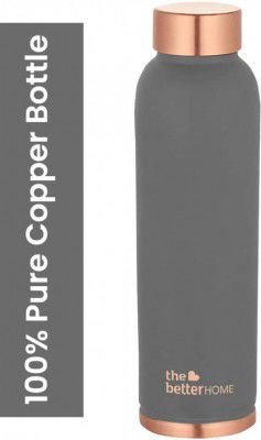The Better Home 1000 Water (950ml) | 100% Pure | Rust & Leak Proof 950 ml Bottle (Pack of 1, Grey, Copper)