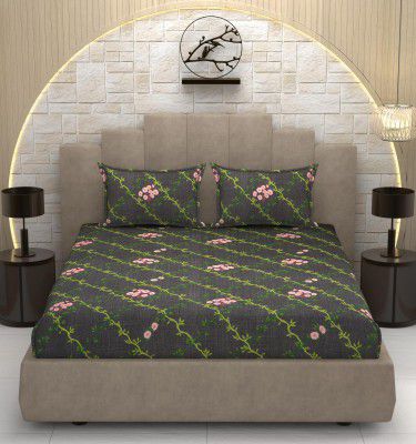 Mafatlal Luxe Lilac 140 GSM Elegant Bedsheet with 2 Pillow Cover for Double Bed and Queen Size, 90x100 Inch – Chateau Grey, Premium Microfiber, Soft & Lightweight
