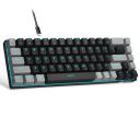 MageGee Portable 60% Mechanical Gaming Keyboard, MK-Box LED Backlit Compact 68 Keys Mini Wired Office Keyboard with Red Switch for Windows Laptop PC Mac - Black/Grey...
