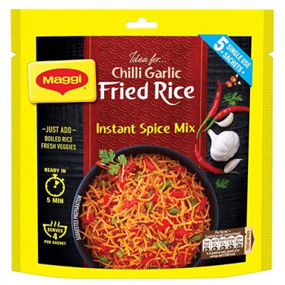MAGGI Fried Rice Masala, Chilli Garlic, 75g Pouch (5 Sachets) | Restaurant Style