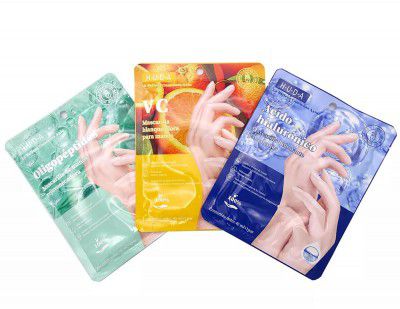 Magic Secret Hands Moisturizing Gloves, Hand Skin Repair Renew Mask Infused Collagen, Vitamins + Natural Plant Extracts for Dry, Aging, Cracked Hands (Oligopeptide)