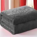 MAGICAL Floral Double Mink Blanket for Mild Winter  (Microfiber, Grey-01)...