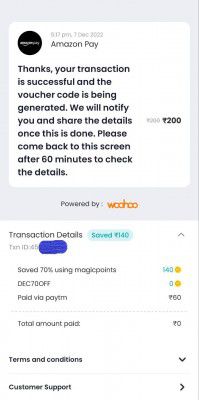 Magicpin Loot: ₹200 Amazon Gift Card In Just ₹60