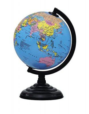 Magicwand Metal & Board Political Educational Laminated Rotating World Globe 