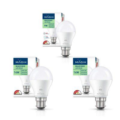 MAGIK 14W LED Cool Day Light Bulb, Pack of 3, (MGLK16)