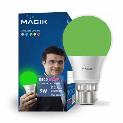 MAGIK Deco Plus 9 W (Green) LED Bulb | B22 Base | Pack of 1
