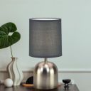 MAGIK Silver Shot LED Table Lamp (Nickel & Warm Grey Finish) | Includes 5W LED Bulb | Elegant Decorative Lamp for Bedroom, Living Room & Office | Compact Design | Ready to Use...