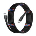Magnetic Coiled Type C to Type C Cable, 65W / 3.1A Magnetic Coiled MagCable, Nylon Braided for Smartphones & Laptops, O-MagCable, PD Technology, QC 3.0 Fast Charging - 3.3ft , Type C - Type C , Black...