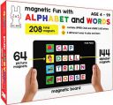 Magnetic Fun with Alphabet and Words - with 64 Picture Magnets, 144 Letter Magnets, Magnetic Board and Spelling Guide...