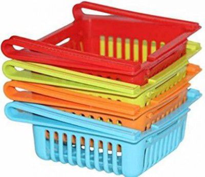 Mahadev Adjustable Fridge Storage Basket (Set of 4)