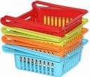 Mahadev Adjustable Fridge Storage Basket (Set of 4)...