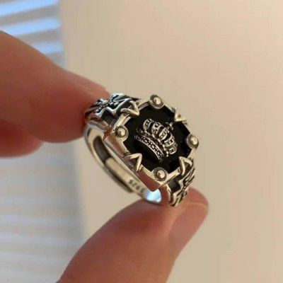 MAHADEV Rings Stainless Steel Silver Plated Ring
