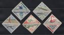 MahaphillaIndia Monaco & Congo Aeroplane Ship Helicopter Railway Engine Transport 5 Different Tete-Bech Pair Stamps unused/MNH Mint Unhinged for Collection Multicolor...