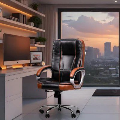 MAHARAJA Premium Revolving Office Chairs (Tan-Brown.)