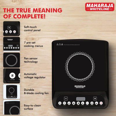 Maharaja Whiteline Marvello 13DX 1300W Smart Induction Cooktop