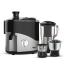 Maharaja Whiteline Odacio Plus 550-Watt Juicer Mixer Grinder with 3 Jars (Black/Silver)...