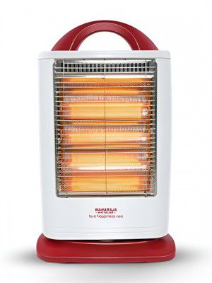 MAHARAJA WHITELINE White Halogen 1200W Table Top Room Heater