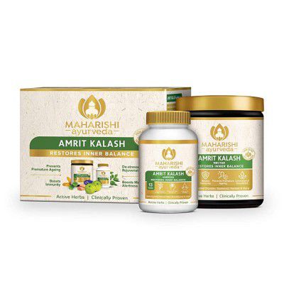 Maharishi Ayurveda Amrit Kalash -60 Tablets and 600 g Paste
