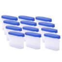 Mahaware Modular Mini Oval Plastic Fridge Door Kitchen Container Set 150ml Set of 12...
