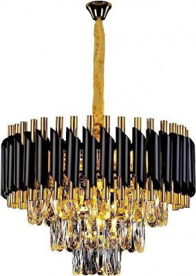 Mahganya Round Crystal Chandelier Hanging Lamp (Gold) (Modern 300m)