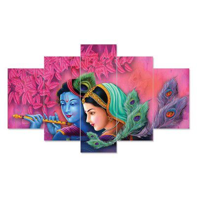 Maisie Set of Five Framed Painting for Wall Decoration, 3D Paintings for Home Decoration, Bedroom Big Size (75 X 43 CM) M12