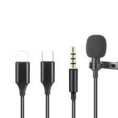 Maizic Clip MicrophoneSupported iphone7 and iphone8 with Three Types of Connect Pin for YouTube