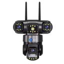 Maizic Smarthome Batman Black 3in1 HD WiFi CCTV Camera Three Lens/3 Screen View Home Security, 2 Way Talk...