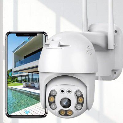 Maizic Smarthome Full HD 5MP Wi-Fi PTZ Camera Pan Tilt CCTV Camera, Two Way Audio, Motion Detection, Color Night Vision, Waterproof, Support Upto 128G SD, White