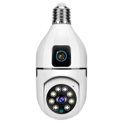 Maizic Smarthome Supercams 4MP WiFi Wireless Bulb Cam 2-in-1 Dual Lens Bulb Camera