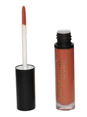 MAKE UP FOR LIFE 12 Hr Liquid Lip Gloss-120, Brownish Nude, 5 g