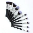 Makeup Brushes Set Tool Pro Foundation Blending Blush Eyeliner Face Powder Brush Kit (Silver Black Grey) set of 10 B_07...