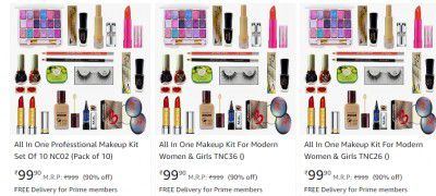 Makeup Kits Up to 90% off