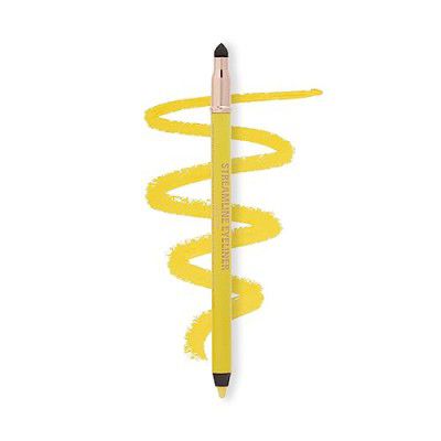 Makeup Revolution- Streamline Waterline- Eyeliner Pencil-Yellow |Ultra Creamy and Pigmented texture |Smooth and buttery application |Smudge proof | Built in smudger for smokey looks | 1.3gm