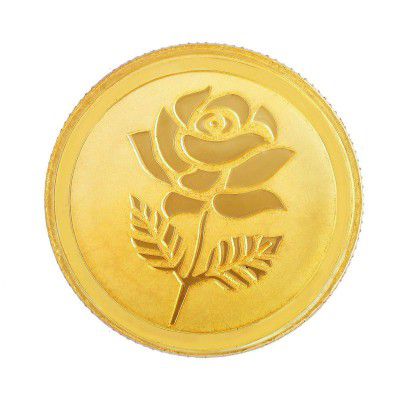Malabar Gold & Diamonds 24k (999) Rose 1 gm Yellow Gold Coin
