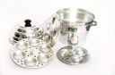 Malti Aluminium Multi-Purpose Idli Cooker Set, 13 Idli Capacity, 4 Plates, Dhokla Maker...