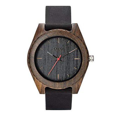 MAM Originals Analogue Mens Watch (Black Dial Black Colored Strap)