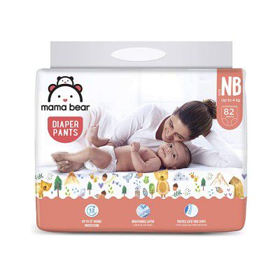 Amazon Brand - Mama Bear Baby Diaper Pants, New Born - 82 Count