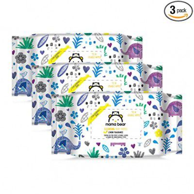 Mama Bear Cleansing Baby Wet Wipes, Lemon - 72 Pcs (Pack of 3)