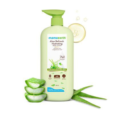 Mamaearth Aloe Refresh Hydrating Body Lotion With Aloe Vera & Hyaluronic Acid - 400 ml