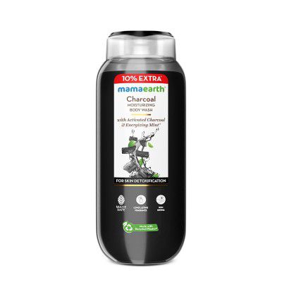 Mamaearth Charcoal Moisturizing Body Wash with Activated Charcoal & Energizing Mint Scent for Skin Detoxification-275ml 