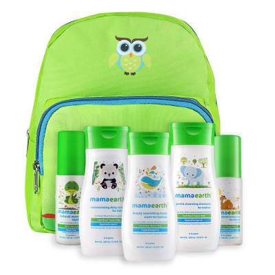 Mamaearth Complete Baby Care Kit With Baby Lotion, Shampoo, Body Wash, Mosquito Repellent & Sunscreen