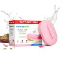 Mamaearth Multani Mitti Moisturizing Lotion Soap with Rose for Oil Control & Acne | (125 gm x 4)...